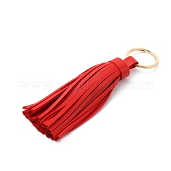 Pu-lederne Quastenanhänger keychains&nbsp;KEYC-WH0021-36A