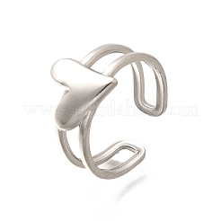 Offene Manschettenringe aus 304 Edelstahl für Damen&nbsp;RJEW-R010-03S