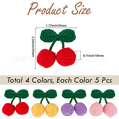 20 pieza de hilo de 4 colores tejido cereza&nbsp;DIY-CY0004-11