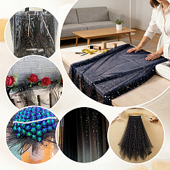 10 mètre de tissu en maille polyester à motif étoiles et lune&nbsp;DIY-PH0038-06B