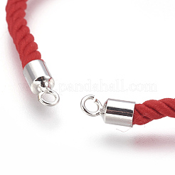 Fabbricazione del braccialetto del cordone di cotone&nbsp;KK-F758-03F-P