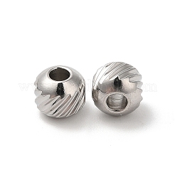 Anlaufgeschützte Perle aus 201er Edelstahl&nbsp;STAS-H214-29B-P-1