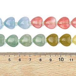 Colliers de perles en verre de quartz cerise à dégradé de couleurs&nbsp;G-B185-A15