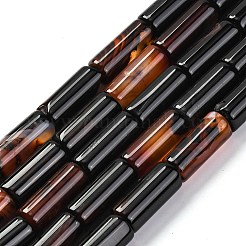 Hebras de cuentas de ágata natural teñidas y calentadas.&nbsp;G-G177-H01-01B