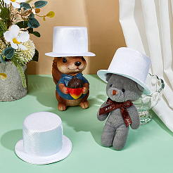 Runde Fascinator-Hutbasis aus Eva-Polyester-Stoff für Puppen&nbsp;DIY-WH0591-368A