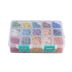 Cabochons manuels en porcelaine plaquée de 15 couleurs&nbsp;PORC-JP0001-01-B