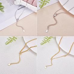 8 chaîne d'extension sans boucle en argent sterling avec cœur d'amour&nbsp;JX628A