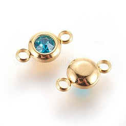 Connecteurs à maillons en strass en acier inoxydable 304&nbsp;X-STAS-P237-17G-16