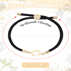 1 bracelet coulissant réglable en nylon pour femme&nbsp;BJEW-LP0001-32C-01