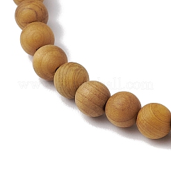 2 bracelet extensible en perles de bois pour couple&nbsp;BJEW-JB11305-03
