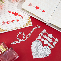 Stanzschablonen-Set aus Kohlenstoffstahl mit Herzmotiv zum Valentinstag&nbsp;DIY-CP0009-55