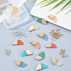 DIY-Sets zur Herstellung halbrunder Ohrringe&nbsp;DIY-OC0006-04