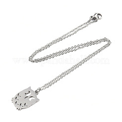 Colliers pendentifs en acier inoxydable 201 anti-ternissement&nbsp;NJEW-T009-JN128-40-1