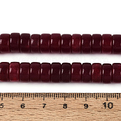 Gefärbt natürlichen weißen Jade Perlen Stränge&nbsp;G-T143-17H