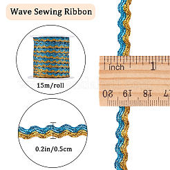 1 ruban en polyester ondulé scintillant&nbsp;OCOR-GF0002-99B