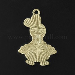 Leichtgoldfarbene Emaille-Anhänger&nbsp;ENAM-C013-01D