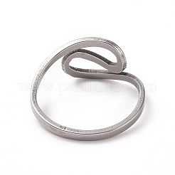 Anlaufgeschützter 201 Edelstahl-Wellenfingerring&nbsp;RJEW-J051-31P