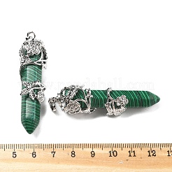 Pendenti di grande malachite sintetica&nbsp;G-A172-16F
