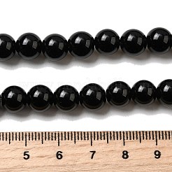 Chapelets de perles en obsidienne noire naturelle&nbsp;LS-G-L632-A01-8mm