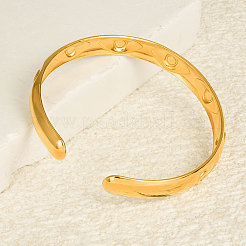 Bracelets manchettes en acier inoxydable 304 contre le mauvais œil pour femmes&nbsp;MB1147-2