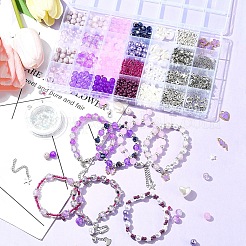 DIY-Kits zum Herstellen von Armbändern aus Glas&nbsp;DIY-FS0007-17