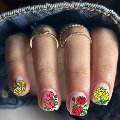 Plantillas de arte de uñas diy de acero inoxidable&nbsp;MRMJ-WH0092-087