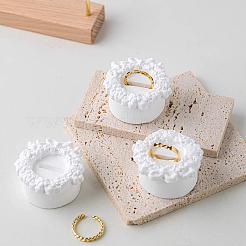 Espositori per anelli in gesso a forma di fiore&nbsp;ODIS-WH0029-98