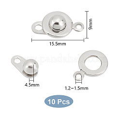 10 Stück Messing-Schnappverschlüsse&nbsp;KK-UN0001-73