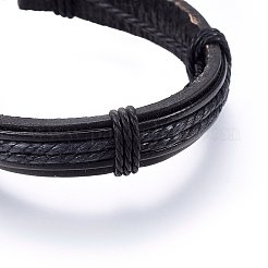 Lederband Kordel Armband & Armreif&nbsp;BJEW-F347-09B