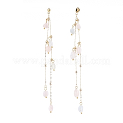 Orecchini pendenti in morganite naturale&nbsp;EJEW-JE04122-02