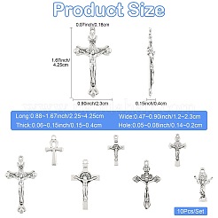 70 pièces 7 styles pendentifs en alliage de style tibétain&nbsp;FIND-FS0005-15