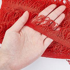 Polyester-Quasten-Spitzenband&nbsp;DIY-WH0308-535B