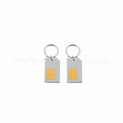 Orecchini a cerchio in acciaio inossidabile 304 bicolore&nbsp;AR9873