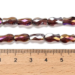 Chapelets de perles en verre électroplaqué&nbsp;EGLA-P066-01A-AB13