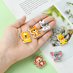 Löwe/Tiger/Elefant/Affe Zebra/Giraffe Silikon-Fokalperlen&nbsp;SIL-FS0001-19