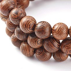 Runde Naturholzperlen Stretch Armbänder Sets&nbsp;BJEW-JB06000