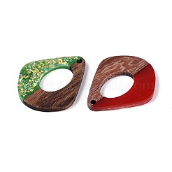 Colgantes de resina opaca y madera de nogal&nbsp;RESI-T060-13M