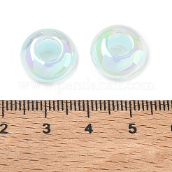 Perles européennes en résine transparente plaquée UV&nbsp;RE-CBAFF00-01G