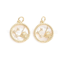 Pendentifs avec zircon cubiques à micro-pavés en laiton&nbsp;ZIRC-E164-36A-G