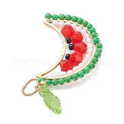 Pendenti rotondi in vetro con perline di frutta&nbsp;PALLOY-MZ00864-02
