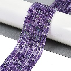 Natürliche lila Fluorit Perlen Stränge&nbsp;G-P553-E02-02