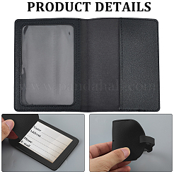 Ensembles d'étiquettes de bagages et de couvertures de passeport en cuir PU&nbsp;FIND-CL0001-81A
