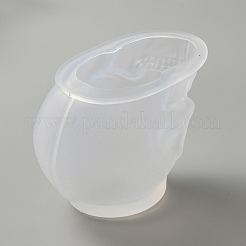 Moules en silicone de bougie de crâne d'halloween&nbsp;DIY-WH0349-51C