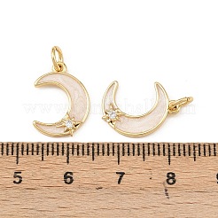 Pendenti in zirconi cubici trasparenti in micro pavè di ottone&nbsp;KK-F919-37A-G