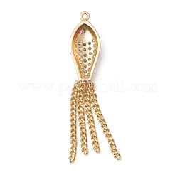 Placage de rack écologique pendentifs en zircone cubique micro pave en laiton&nbsp;KK-F835-04G