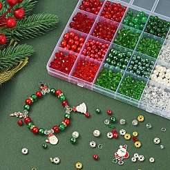 Bausatz zum Selbermachen von Weihnachtsarmbändern&nbsp;DIY-YW0007-55