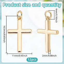 12 pièces pendentifs en laiton&nbsp;KK-HY0004-16G