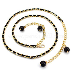 Catenina per cintura e pancia con nappe in lega e perline rotonde in plastica per donne&nbsp;FS-WGA9A61-01