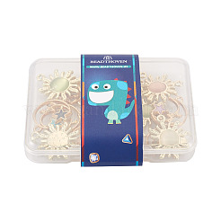 16 Stück 8 Stile Legierung Katzenauge Anhänger&nbsp;ENAM-BT0001-09