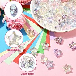 70pcs 14 Arten transparente Acrylperlen&nbsp;MACR-CJ0002-08